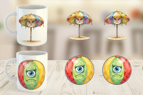 Mug Wrap Sarcastic Beach Gear Sublimation artnoy 