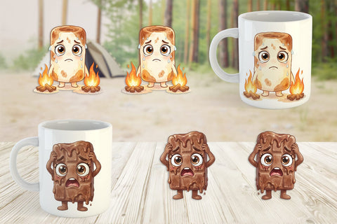 Mug Wrap Sarcastic Camp Food Watercolor SVG artnoy 