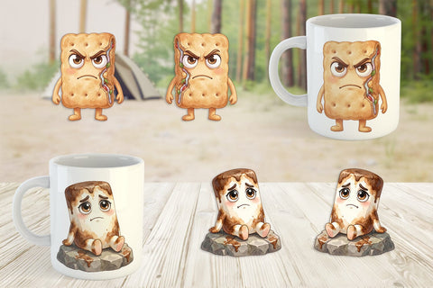 Mug Wrap Sarcastic Camp Food Watercolor SVG artnoy 