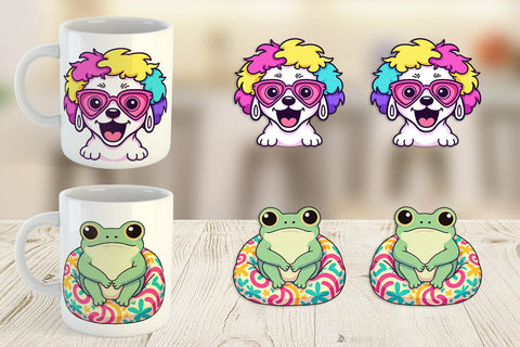 Mug Wrap Sarcastic Groovy Critters Sublimation artnoy 