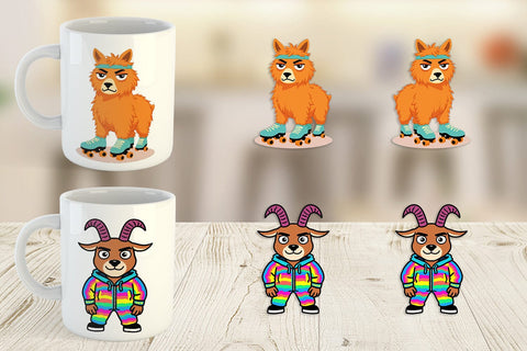 Mug Wrap Sarcastic Groovy Critters Sublimation artnoy 