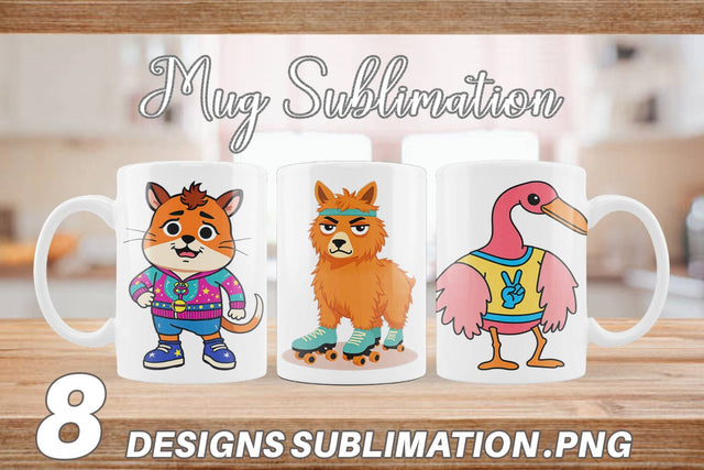 Mug Wrap Sarcastic Groovy Critters Sublimation artnoy 
