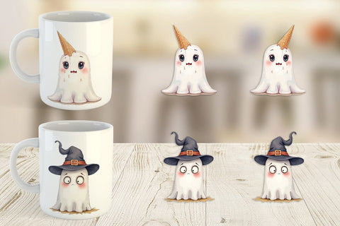 Mug Wrap Sarcastic Halloween Ghost Sublimation artnoy 