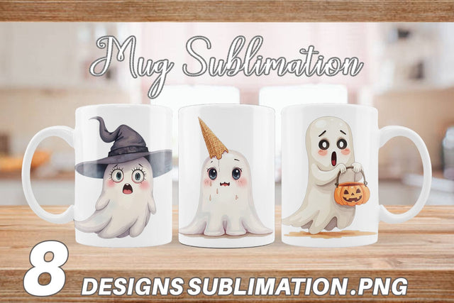 Mug Wrap Sarcastic Halloween Ghost Sublimation artnoy 