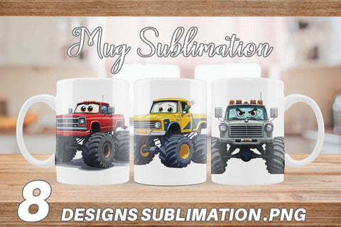 Mug Wrap Sarcastic Monster Trucks Sublimation artnoy 