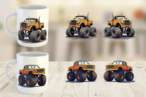 Mug Wrap Sarcastic Monster Trucks Sublimation artnoy 