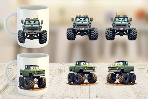 Mug Wrap Sarcastic Monster Trucks Sublimation artnoy 