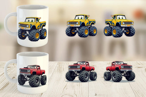 Mug Wrap Sarcastic Monster Trucks Sublimation artnoy 