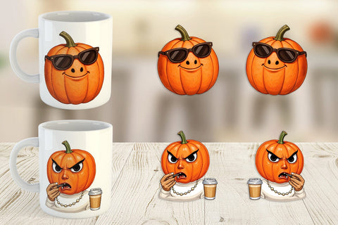 Mug Wrap Sarcastic Pumpkins Sublimation artnoy 