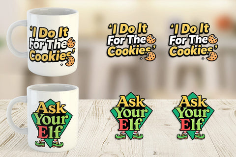 Mug Wrap Sarcastic Santa Quotes Sublimation artnoy 