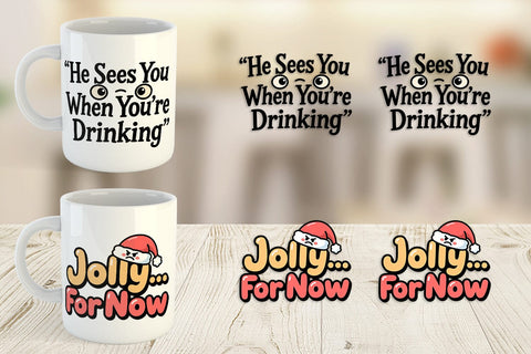Mug Wrap Sarcastic Santa Quotes Sublimation artnoy 
