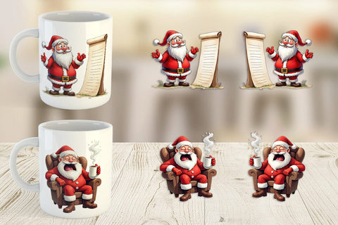 Mug Wrap Sarcastic Santa Sublimation artnoy 