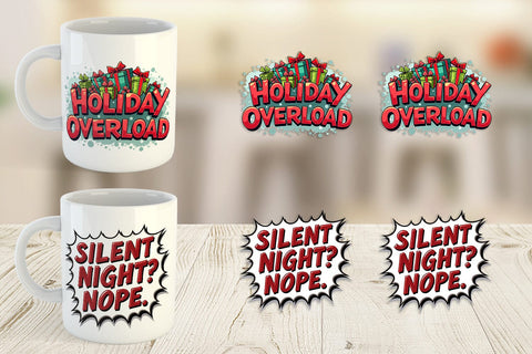 Mug Wrap Sarcastic Santa's Workshop Quotes Sublimation artnoy 