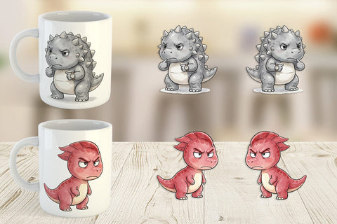 Mug Wrap Sarcastic Sassy Baby Dinosaur Sublimation artnoy 