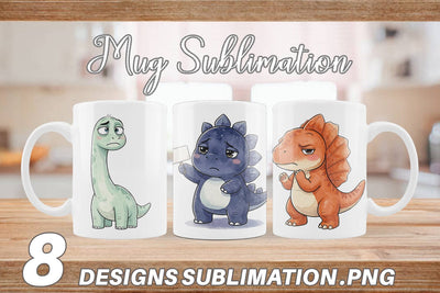 Mug Wrap Sarcastic Sassy Baby Dinosaur Sublimation artnoy 