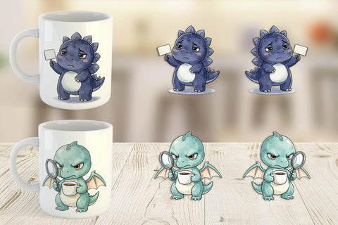 Mug Wrap Sarcastic Sassy Baby Dinosaur Sublimation artnoy 