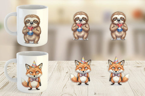 Mug Wrap Sarcastic Sassy Patriotic Animals Sublimation artnoy 