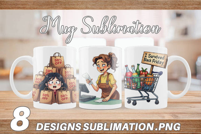 Mug Wrap Sarcastic Shopper Sublimation artnoy 