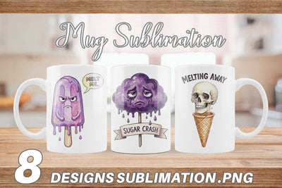 Mug Wrap Sarcastic Spooky Summer Snacks Sublimation artnoy 
