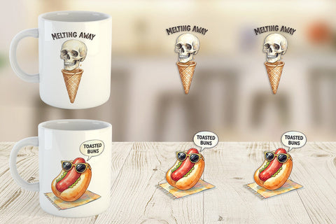 Mug Wrap Sarcastic Spooky Summer Snacks Sublimation artnoy 