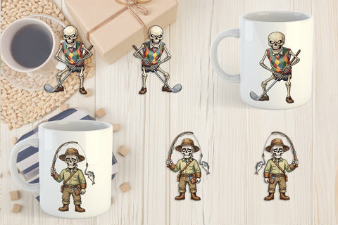 Mug Wrap Sarcastic Sports Dad Bone Watercolor Sublimation artnoy 