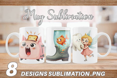 Mug Wrap Sarcastic Surreal Cuties Sublimation artnoy 