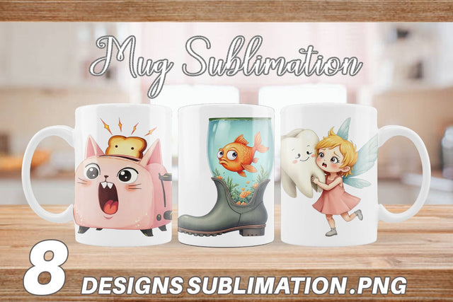 Mug Wrap Sarcastic Surreal Cuties Sublimation artnoy 
