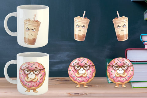 Mug Wrap Sarcastic Teacher Snack Watercolor Sublimation artnoy 