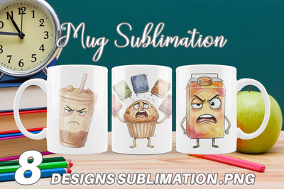 Mug Wrap Sarcastic Teacher Snack Watercolor Sublimation artnoy 