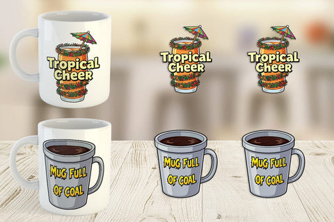 Mug Wrap Sarcastic Tiki Holiday Cocktail Quotes Sublimation artnoy 