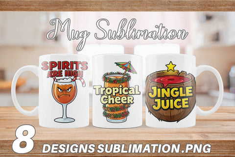 Mug Wrap Sarcastic Tiki Holiday Cocktail Quotes Sublimation artnoy 