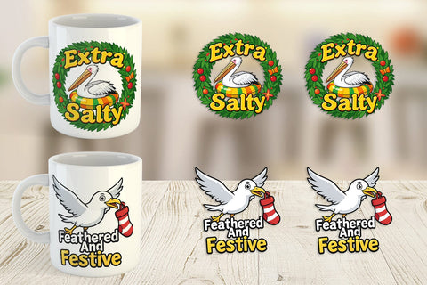 Mug Wrap Sarcastic Tropical Animal Christmas Quotes Sublimation artnoy 