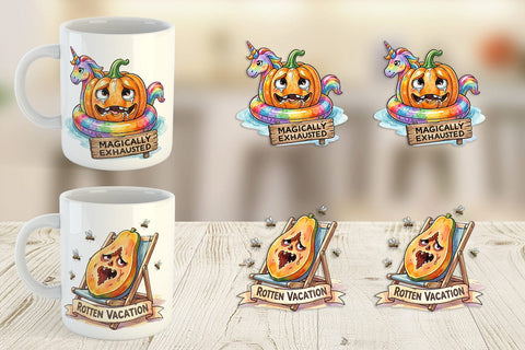Mug Wrap Sarcastic Tropical Fruit Pumpkin Sublimation artnoy 