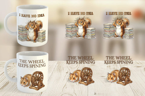 Mug Wrap Sarcastic Work Burnout Vintage Sublimation artnoy 