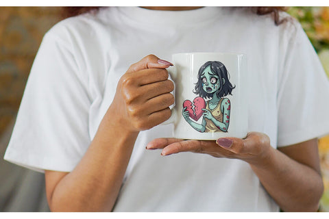 Mug Wrap Sarcastic Zombie Girls Sublimation artnoy 