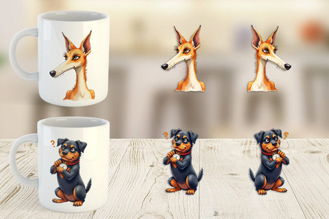 Mug Wrap Sass & Side-Eye Judgmental Dog Sublimation artnoy 