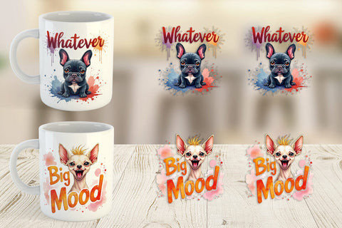 Mug Wrap Sassy Attitude Ugly Cute Dog Quotes Sublimation artnoy 