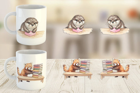 Mug Wrap Sassy Grumpy School Animal Sublimation artnoy 