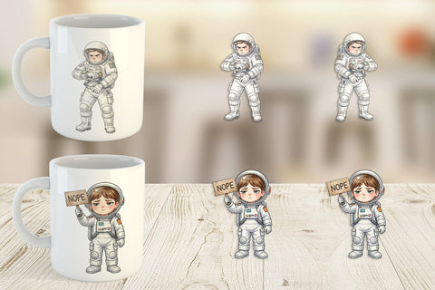 Mug Wrap Sassy Introvert Astronaut Sublimation artnoy 