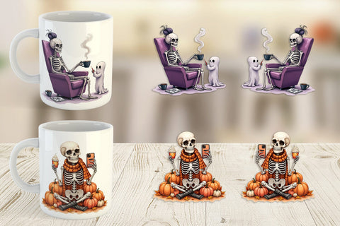 Mug Wrap Sassy Lady Bones Sublimation artnoy 