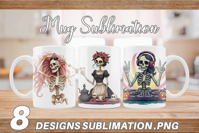 Mug Wrap Sassy Lady Bones Sublimation artnoy 