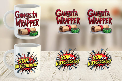 Mug Wrap Sassy Reindeer Games Sublimation artnoy 