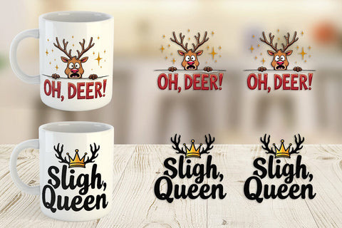 Mug Wrap Sassy Reindeer Games Sublimation artnoy 