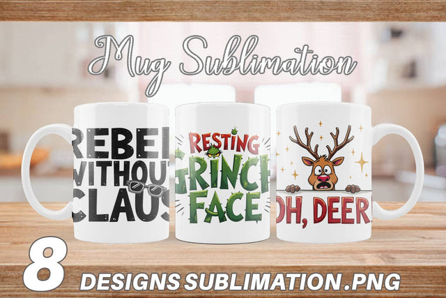 Mug Wrap Sassy Reindeer Games Sublimation artnoy 