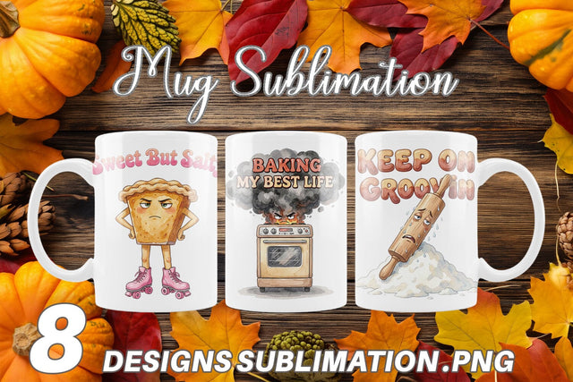 Mug Wrap Sassy Vintage Harvest Watercolor Sublimation artnoy 