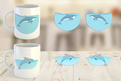 Mug Wrap Save the Ocean Sublimation artnoy 