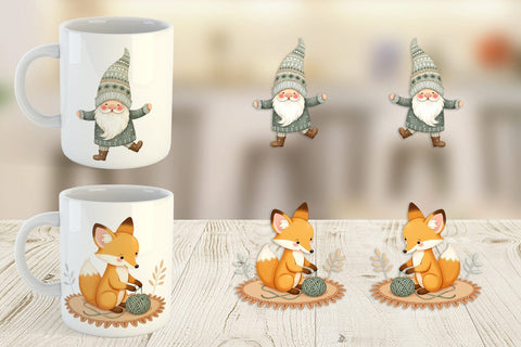 Mug Wrap Scandinavian Christmas Sublimation artnoy 