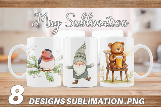 Mug Wrap Scandinavian Christmas Sublimation artnoy 