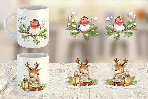 Mug Wrap Scandinavian Christmas Sublimation artnoy 