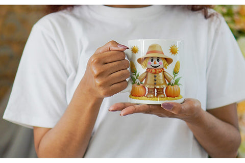 Mug Wrap Scarecrow Festive Sublimation artnoy 